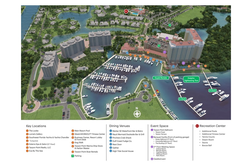 Tarpon Point Resort Map