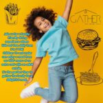 Happy kid jumping for joy because kids eat for free at Gather on Sundays!